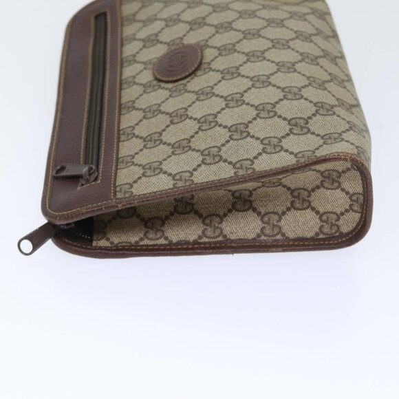 GUCCI GG Supreme Clutch Bag PVC Beige - Picture 5 of 15